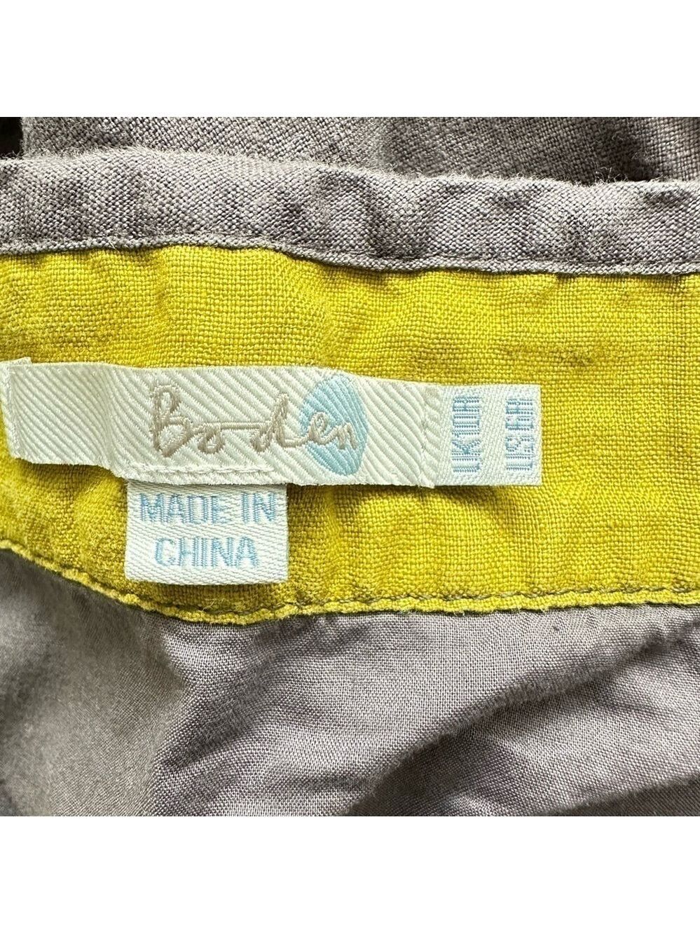 Boden Gray & Yellow Sleeveless Shift Dress Women’s Size 6R‎ - Picture 6 of 6